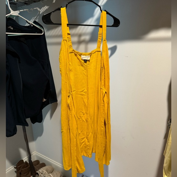 Universal Threads Yellow Wrap Dress - Picture 2 of 4